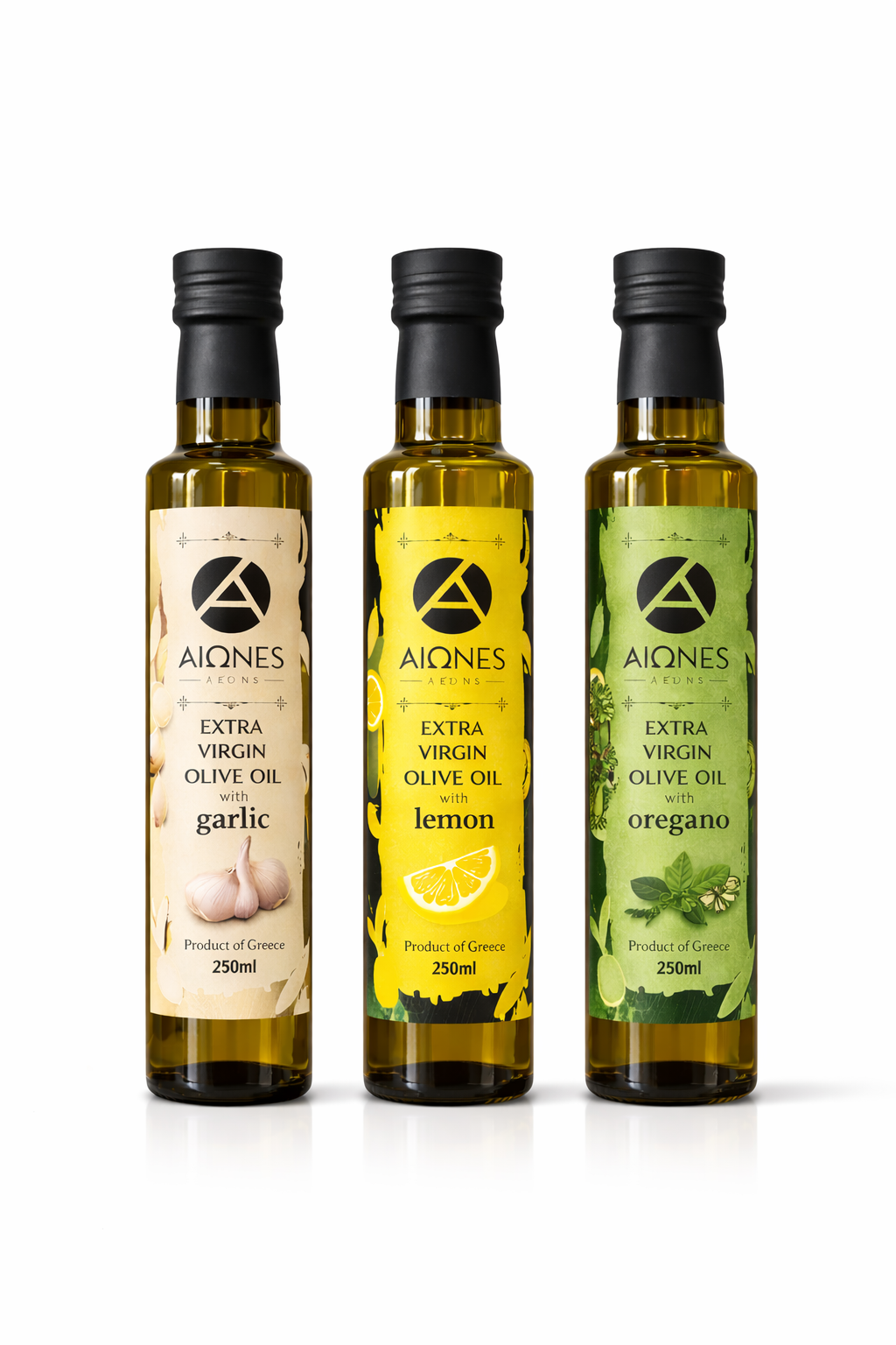 EK✨ X39 ALAVIDA Y-age aeon 3種セット AEONS Infused Extra Virgin Olive Oil Gift Set (3 Pack) | Eleona