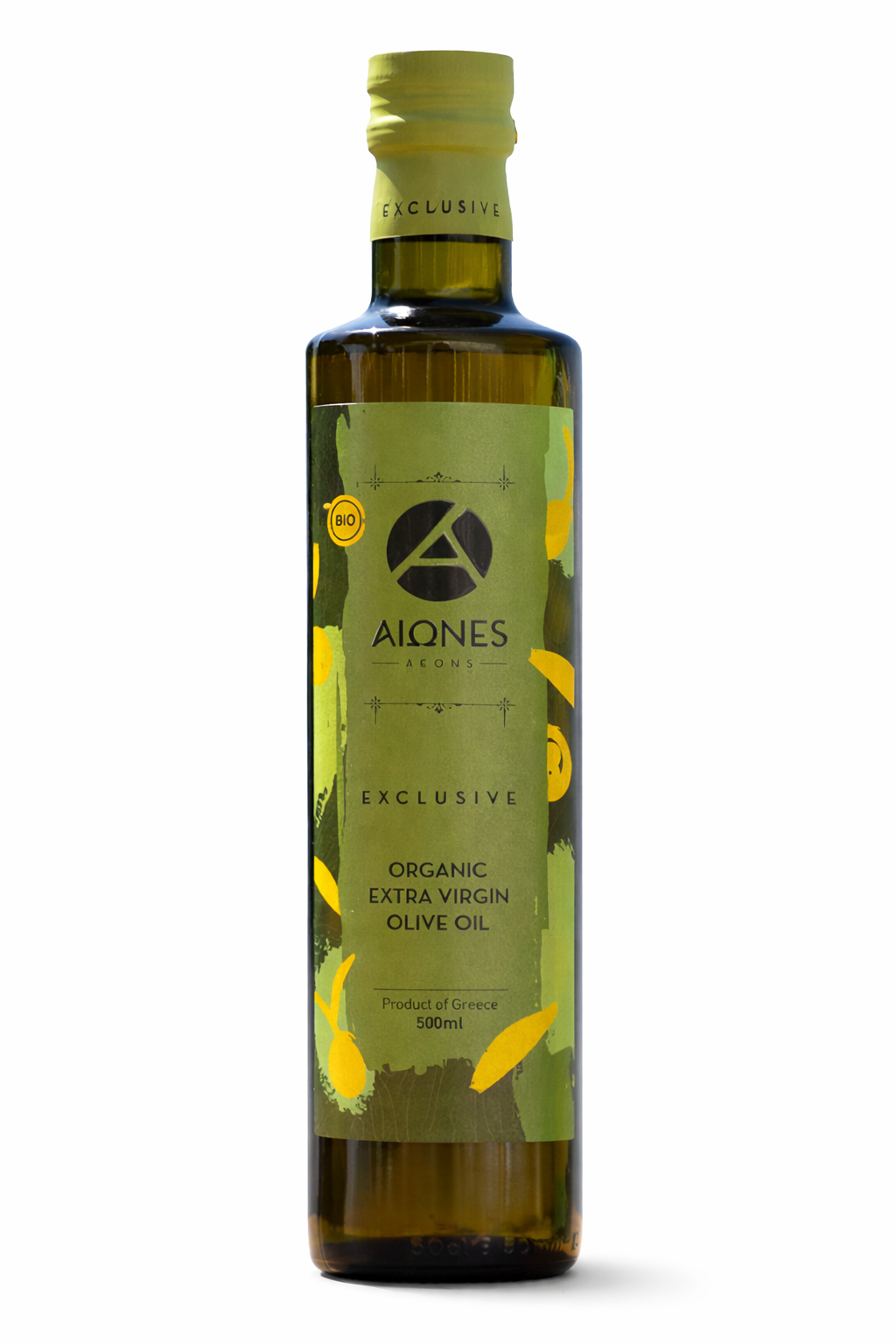 AEONS organic extra virgin olive oil 500ml glass bottle